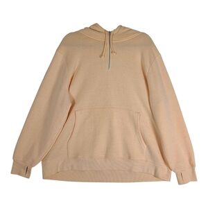 Threads 4 Thought Pullover Hoodie Womens 2X Light Pink Peach 1/4 Zip Pocket Soft